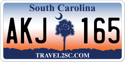 SC license plate AKJ165