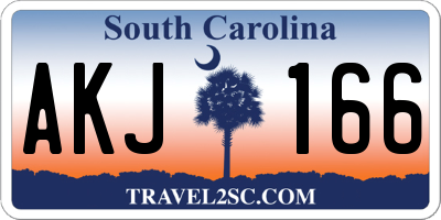 SC license plate AKJ166