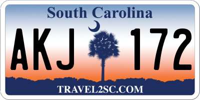 SC license plate AKJ172