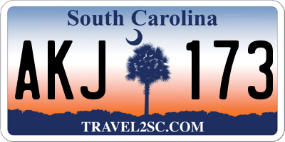 SC license plate AKJ173