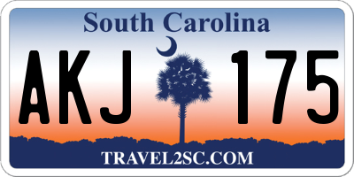 SC license plate AKJ175