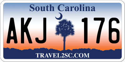 SC license plate AKJ176