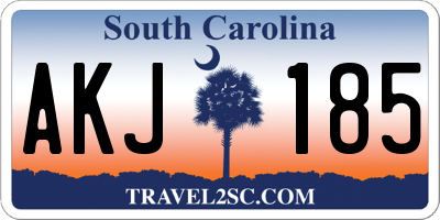 SC license plate AKJ185