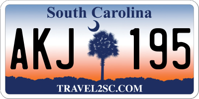 SC license plate AKJ195