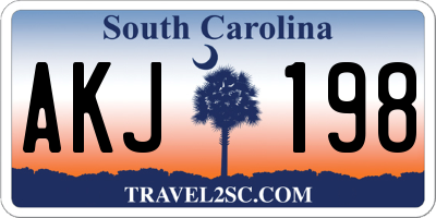 SC license plate AKJ198