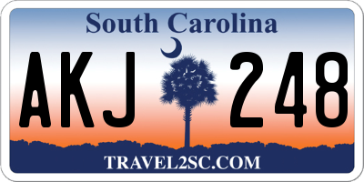 SC license plate AKJ248