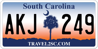 SC license plate AKJ249