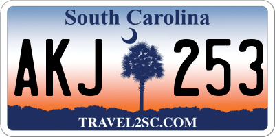 SC license plate AKJ253