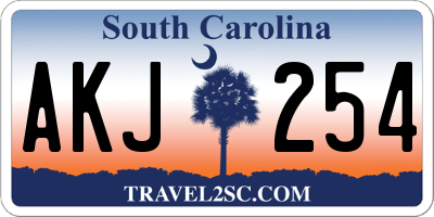 SC license plate AKJ254