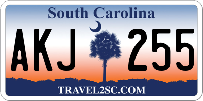 SC license plate AKJ255