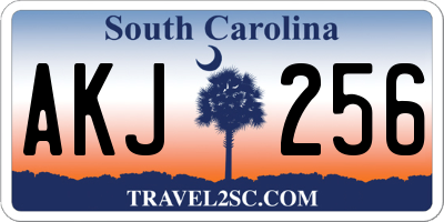 SC license plate AKJ256