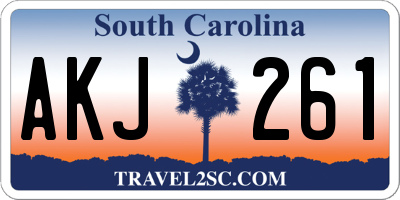 SC license plate AKJ261