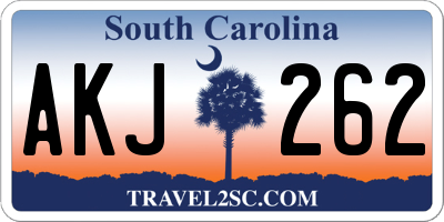SC license plate AKJ262