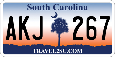 SC license plate AKJ267