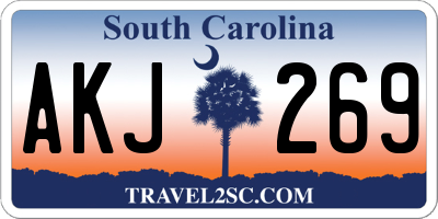 SC license plate AKJ269