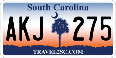 SC license plate AKJ275