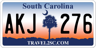 SC license plate AKJ276