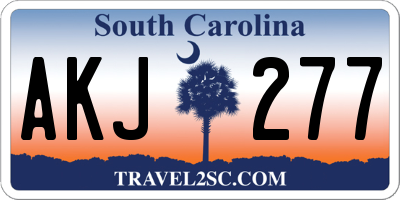 SC license plate AKJ277