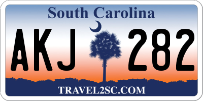 SC license plate AKJ282