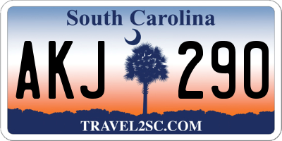 SC license plate AKJ290