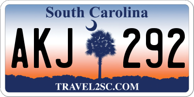 SC license plate AKJ292
