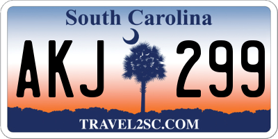 SC license plate AKJ299