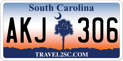 SC license plate AKJ306