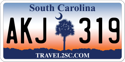 SC license plate AKJ319