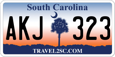 SC license plate AKJ323