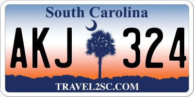 SC license plate AKJ324