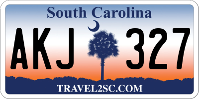 SC license plate AKJ327