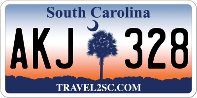 SC license plate AKJ328