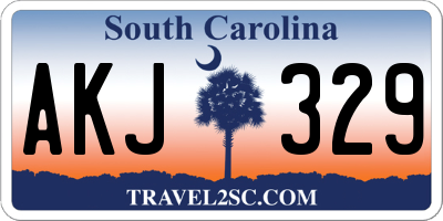 SC license plate AKJ329