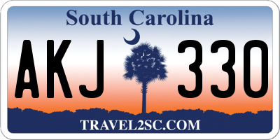 SC license plate AKJ330
