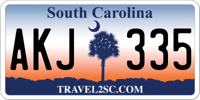 SC license plate AKJ335