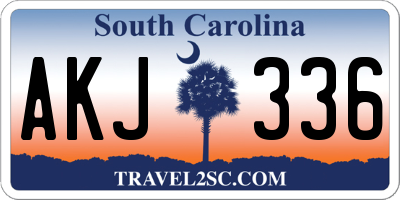 SC license plate AKJ336