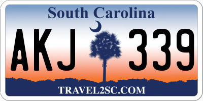 SC license plate AKJ339