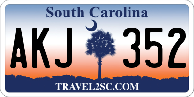 SC license plate AKJ352