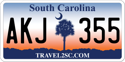 SC license plate AKJ355