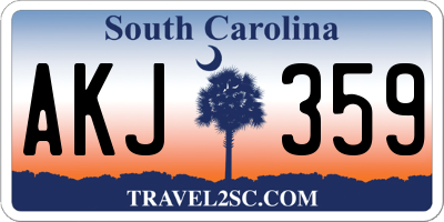 SC license plate AKJ359