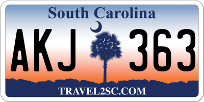 SC license plate AKJ363