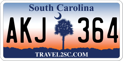SC license plate AKJ364