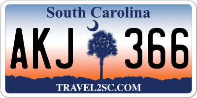 SC license plate AKJ366