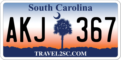 SC license plate AKJ367