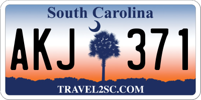 SC license plate AKJ371