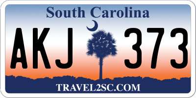 SC license plate AKJ373