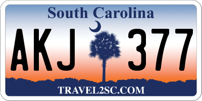 SC license plate AKJ377
