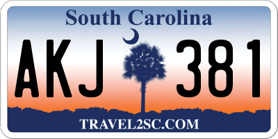 SC license plate AKJ381