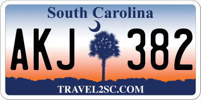SC license plate AKJ382