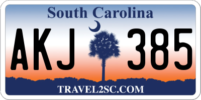 SC license plate AKJ385